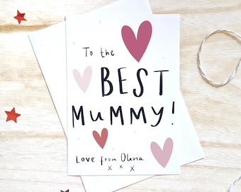 Personalised Mother's Day card