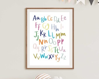 Children's Alphabet Print | Colourful Print