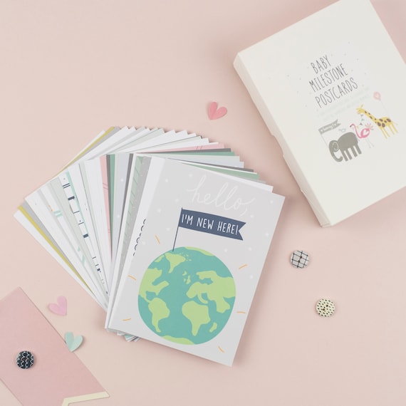 baby milestone cards etsy