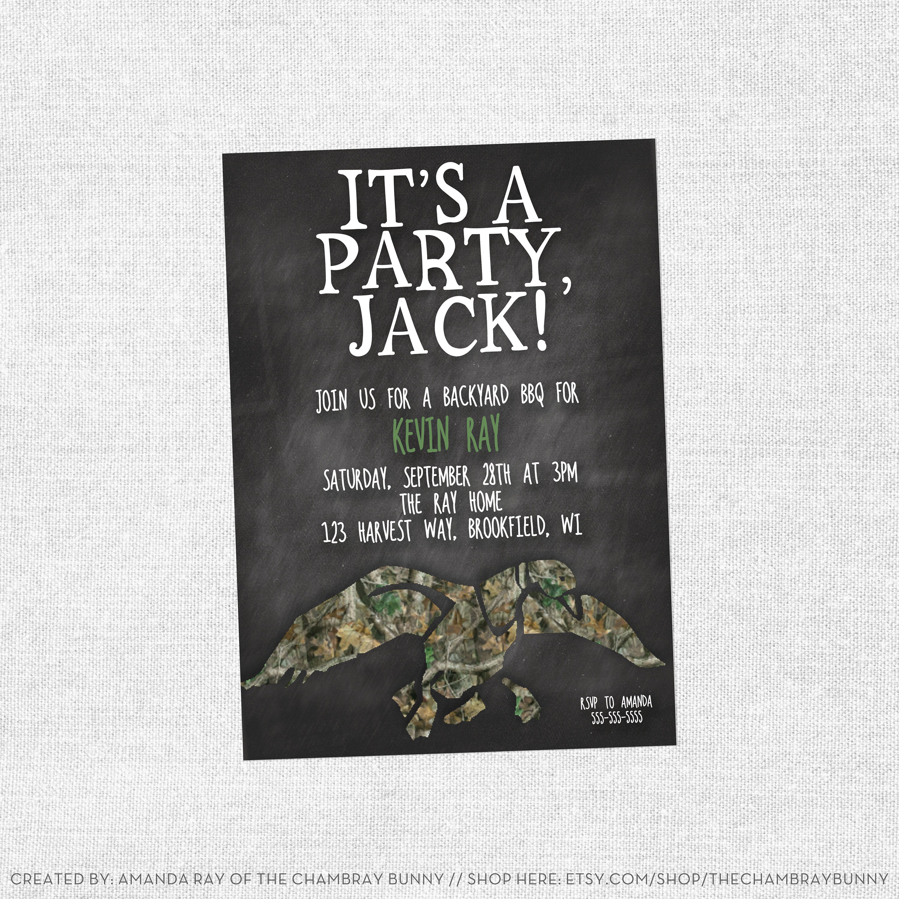 Duck Dynasty Birthday Birthday Party Invite Children's | Etsy