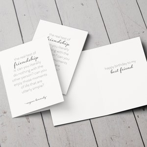 Best Friend Birthday Card: Best Friend // Friendship Quote // Birthday Card