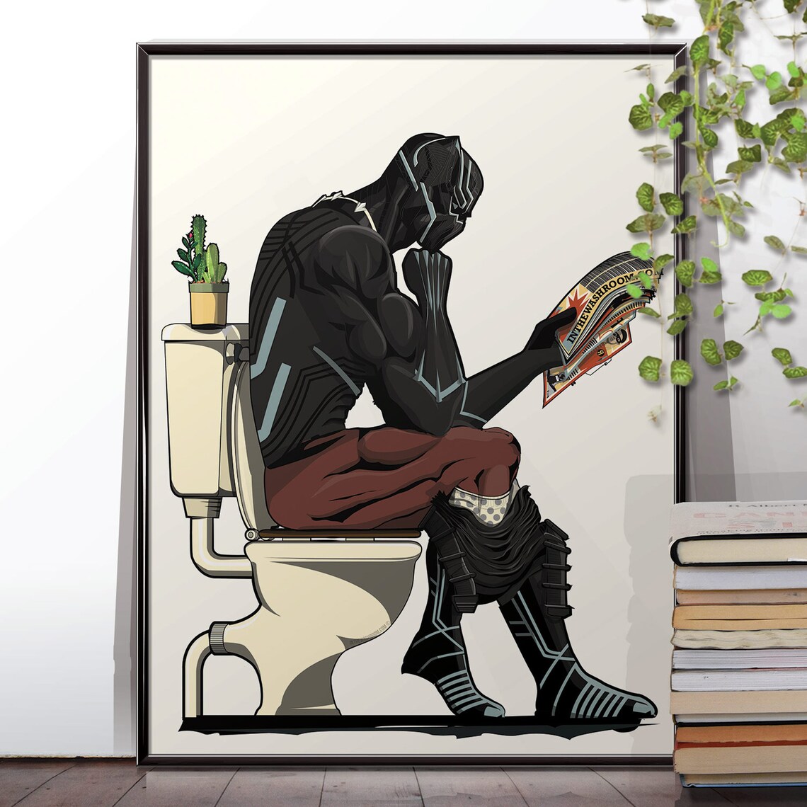 Black Panther Superhelden Comic Buch Held Badezimmer Toilette | Etsy