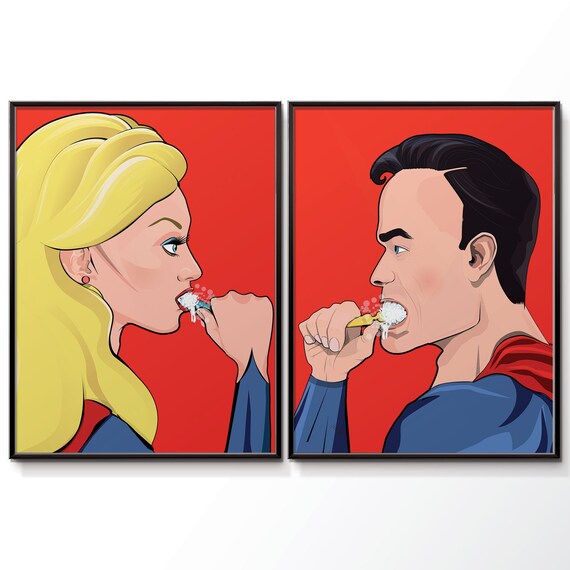 Télécharger gratuitement Images Superwoman And Superman Comic Book Superhero Hero Brushing Etsy actualisé salutations