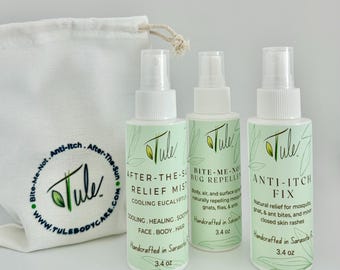 Summer Set: Insect Repellent, Insect Bite Relief, After-Sun Soothing Spray.