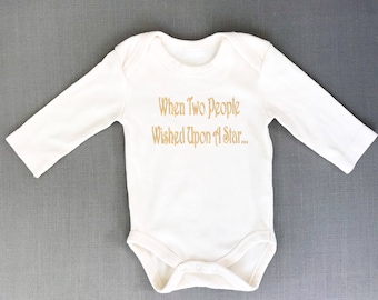 Baby Bodysuit/ Organic Cotton / Hand Printed /Wish Upon a Star