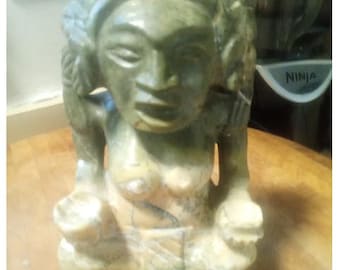 Aztec Jade  Goddess Hand Carved   South America Goddess of Fertility, Equality , Sharing and Protection and ritual for your needs