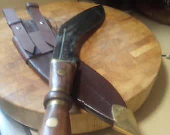 Damascus Knife Hand made with Sheath Ceremonial Rare 7 Days and Nights Blessing Ceremony on my Altar. With Sheath total length is 18"
