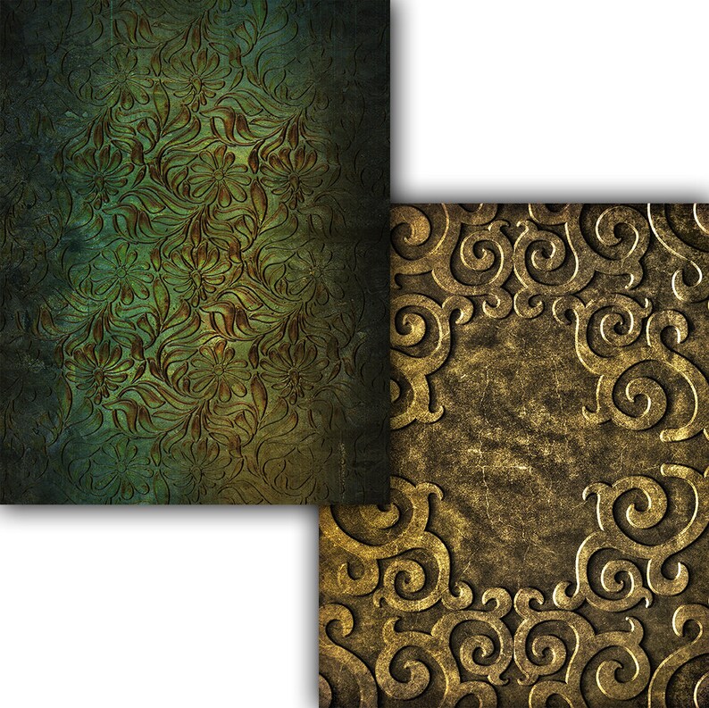 Printable paper Download 008 Vintage metal texture for scrapbooking art Digital paper pack Antique Metal Antique Paper digital backdrop