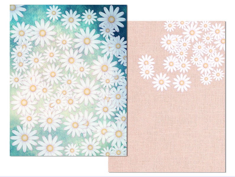 Download Daisy digital paper : Daisies Watercolor Paper | Etsy