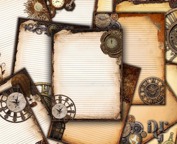 Steampunk Art Printable Journal Pages