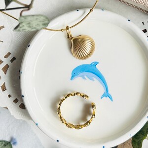 Dolphin Jewellery Dish, Sea Ocean Ring Trinket Bowl - Beach House White ...