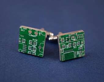 silver circuit board cuff bracelet cyberpunk resin bangle etsyupcycled circuit board cufflinks steampunk computer cufflink, geek gift for him, cyberpunk stainless steel accessory, gift for boyfriend