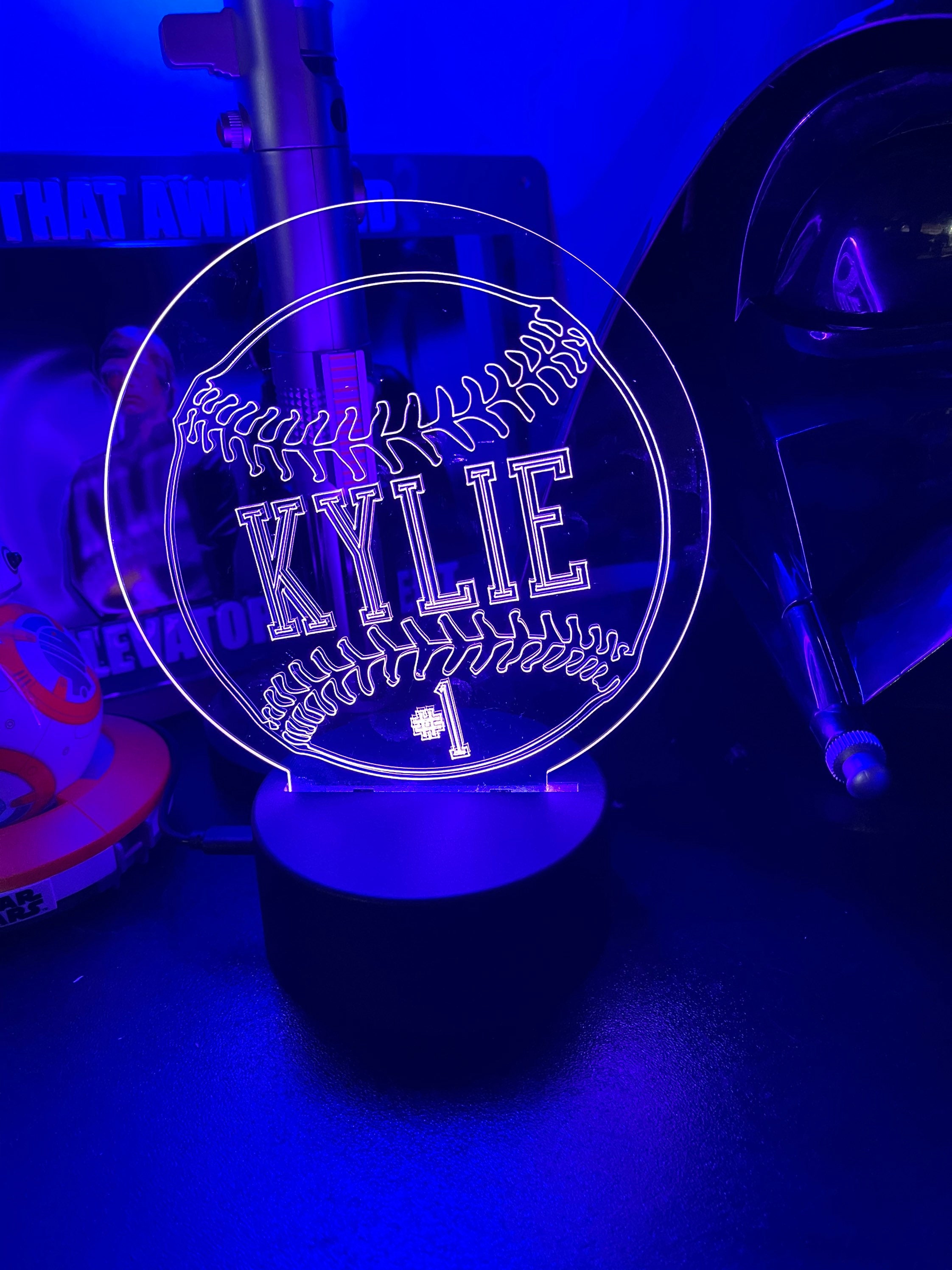 CUSTOM Etched Acrylic Color Changing Lights Etsy