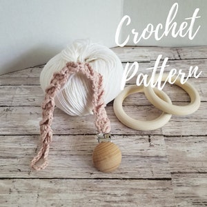 Bobble Twist Pacifier Clip Crochet Pattern