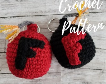 F-Bomb Keychain Crochet Pattern