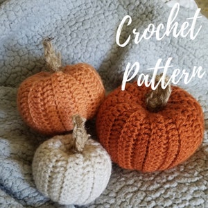 Pumpkin Crochet Pattern, Rustic Yarn Pumpkin, Fall Decor, Knit Autumn Home Decoration, DIY Crochet Pumpkin Pattern, Instant Download