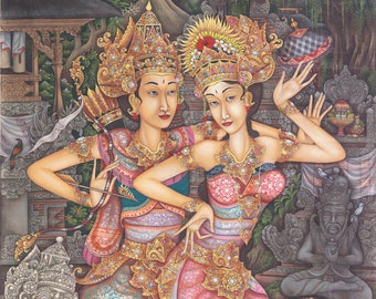 Hand Painting Balinese Parrot 298 - Etsy