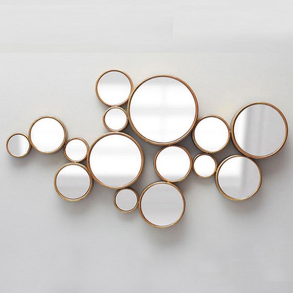 Multi Circle Wall Mirror Gold for Wall Decor Entryways Etsy