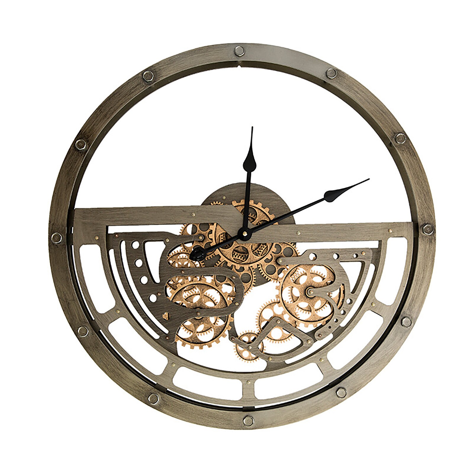 Large Mechanical Gear Wheel Wall Clock Vintage Retro Rustic Etsy