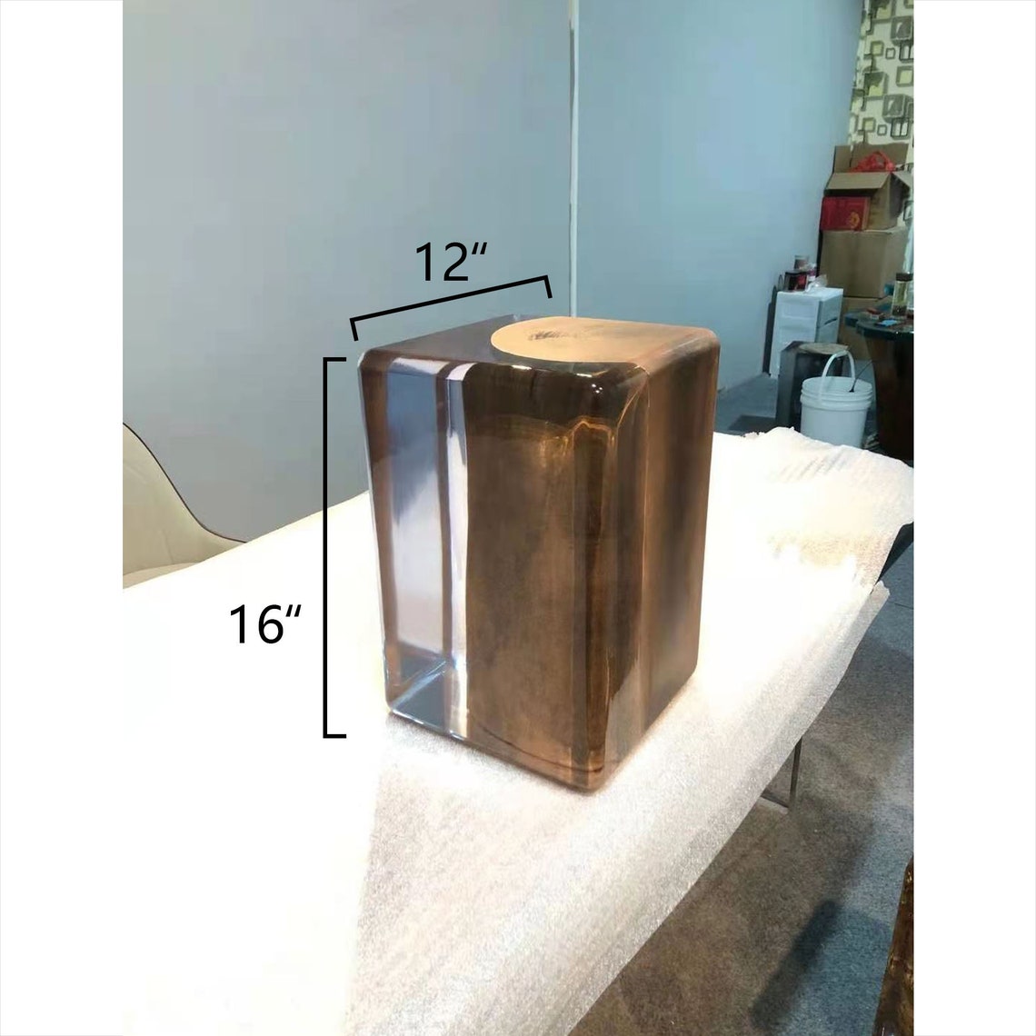 Custom Epoxy Resin Resin Stool Wood Chair Stumps Etsy