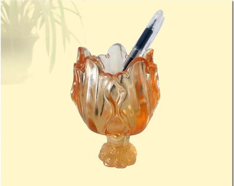 Glass Pen Holder Ornaments Creative Minimalist Tabletop Etsy