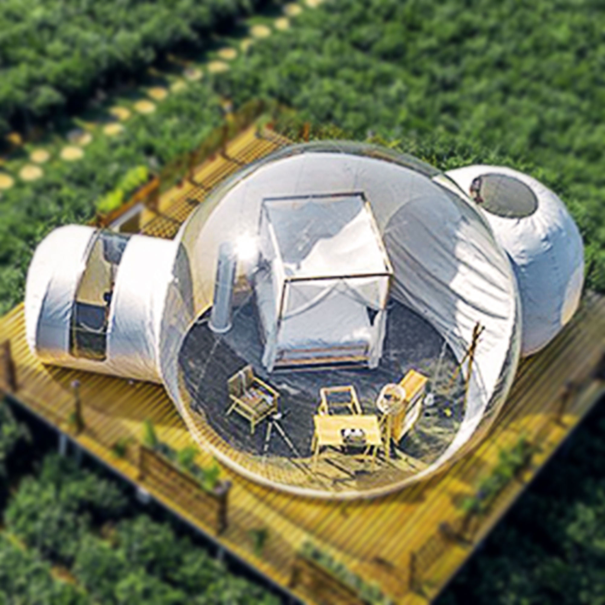 inflatable bubble dome