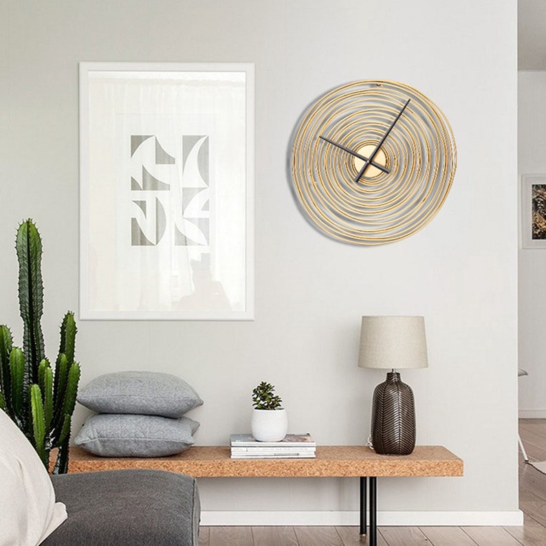 Ring Circle Wall Clock Minimalist Wall Mounted Silent Non Ticking Modern Creative Wall\u00a0Clock without number