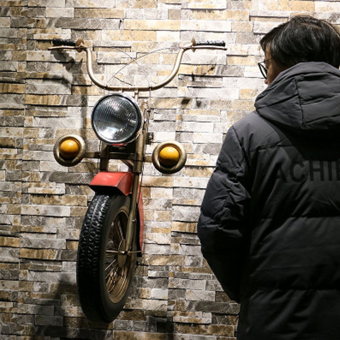 Harley Motorcycle Wall Hanging Industrial Art Decor Etsy