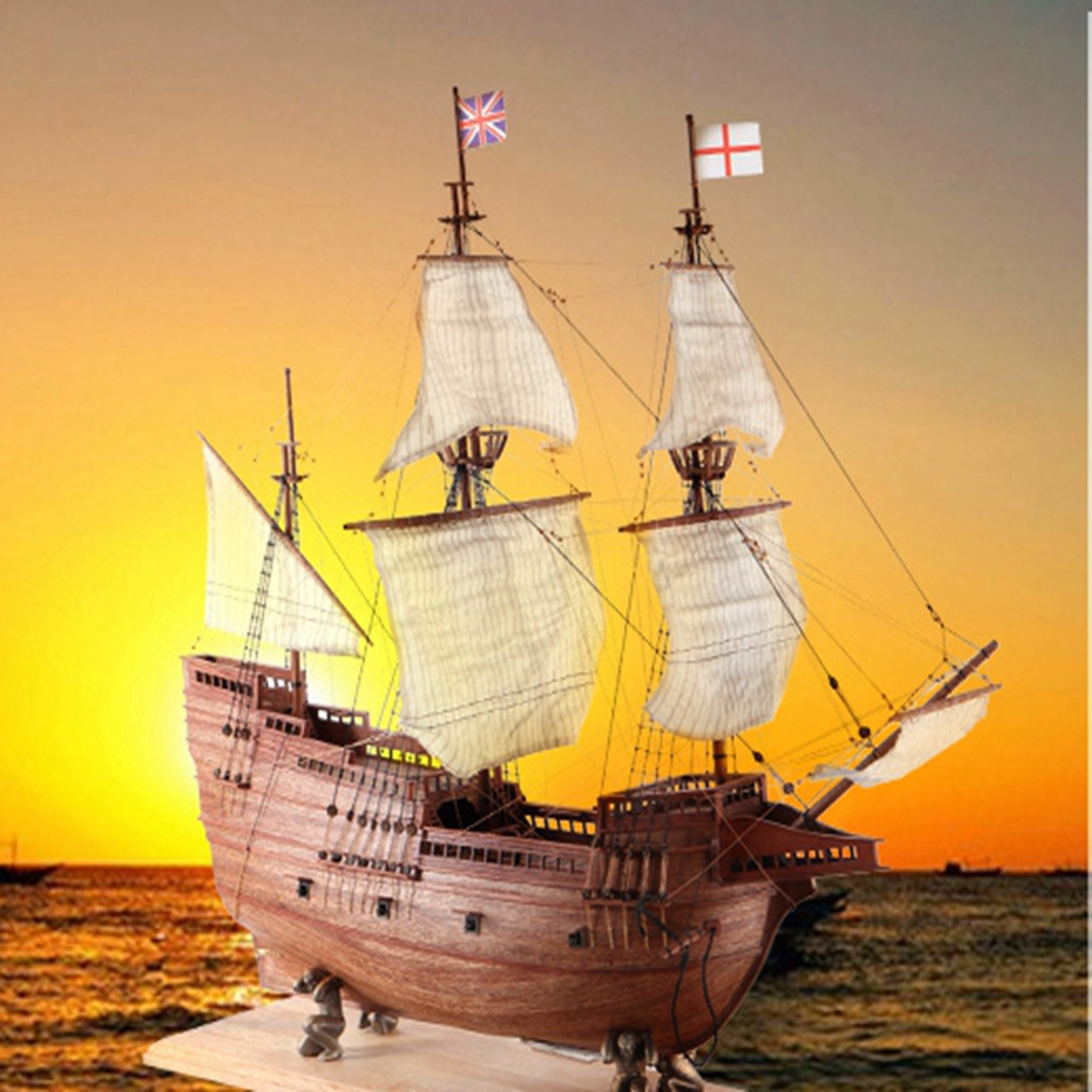 Simulación de adornos modelo de velero de madera decoración de | Etsy