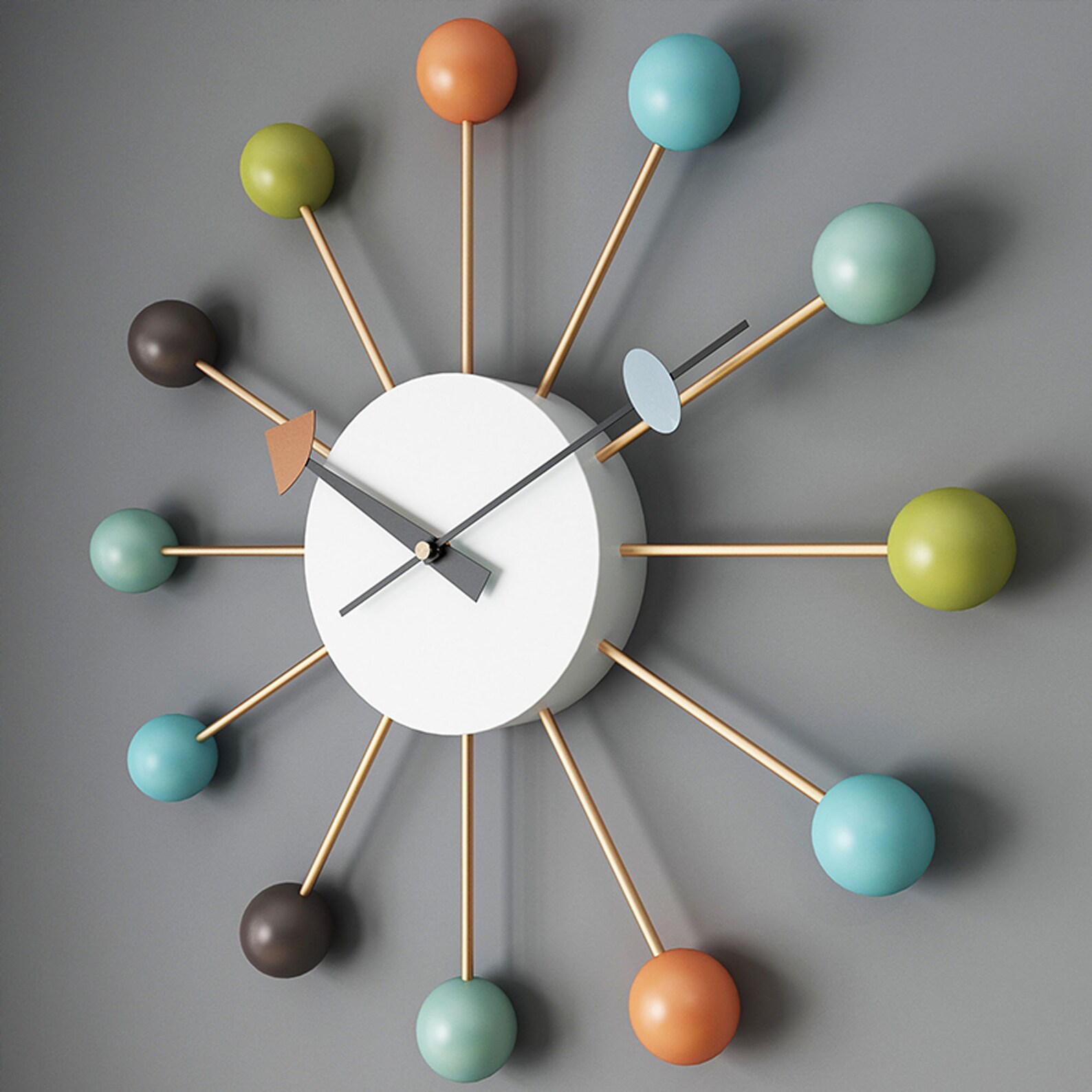 Mid Century Silent Clock Zoneslopez