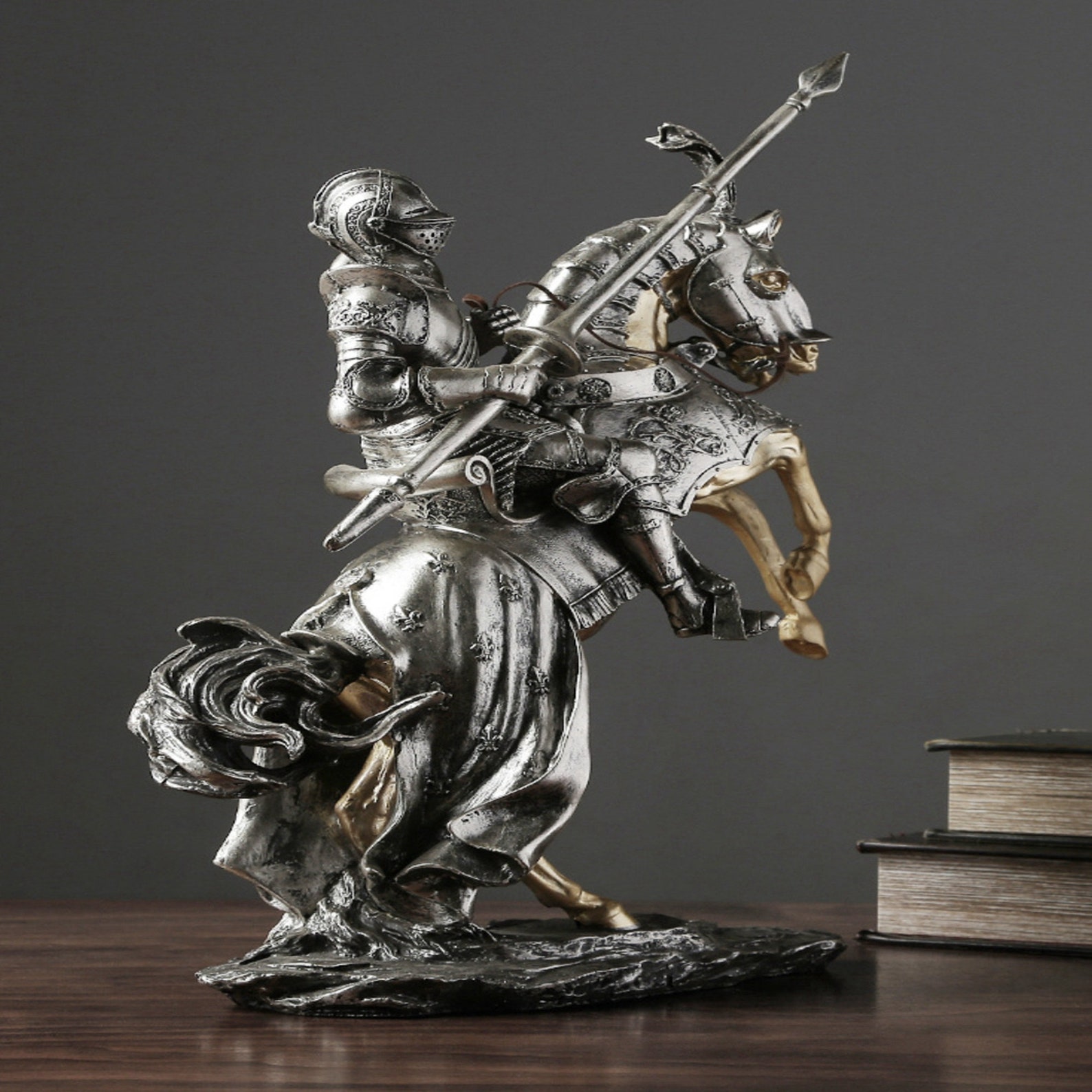 Antique Knights Decorated With Resin Ornaments Roman Armor Etsy