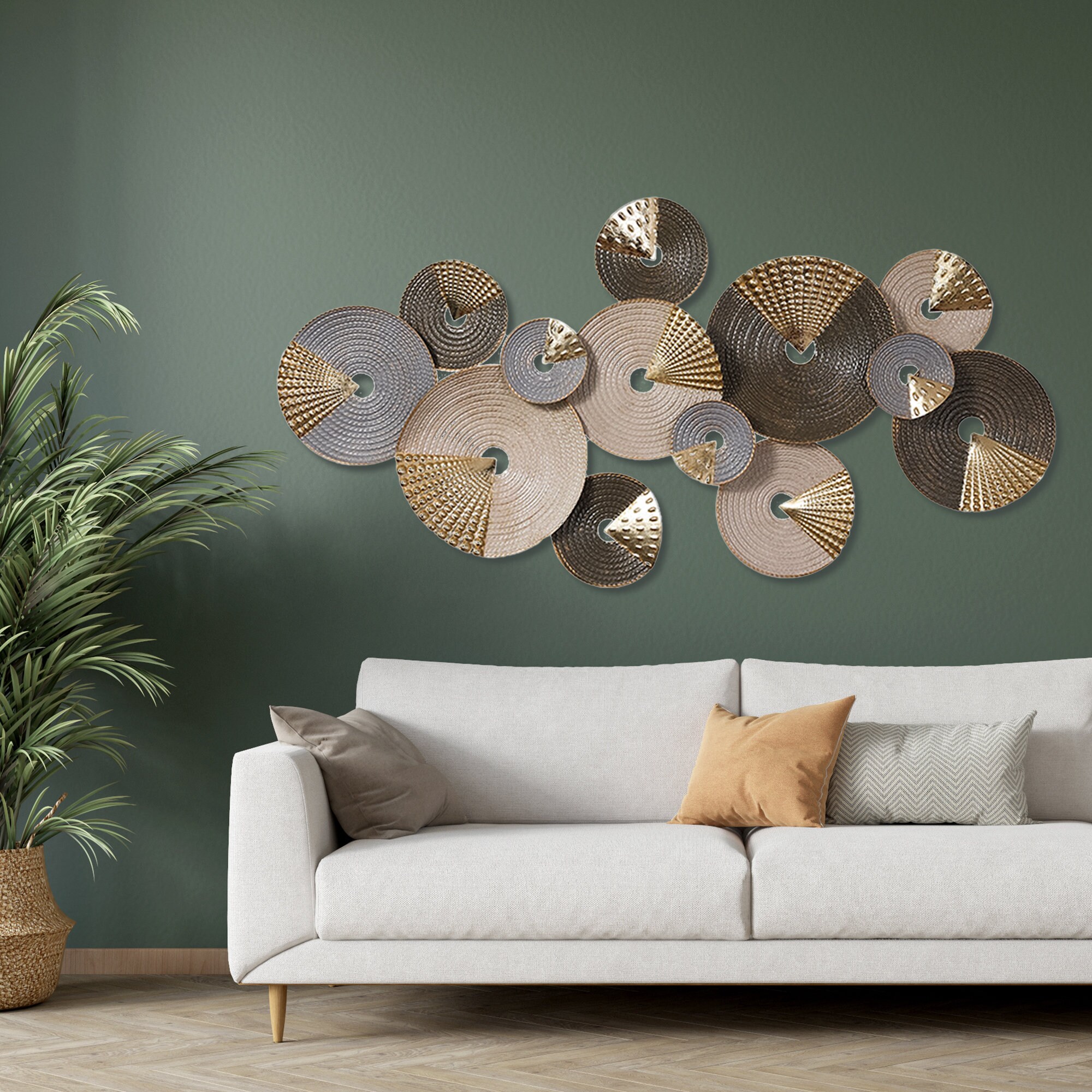 Modern Wall Decor Unique Iron Hanging Metal Art 3D Etsy