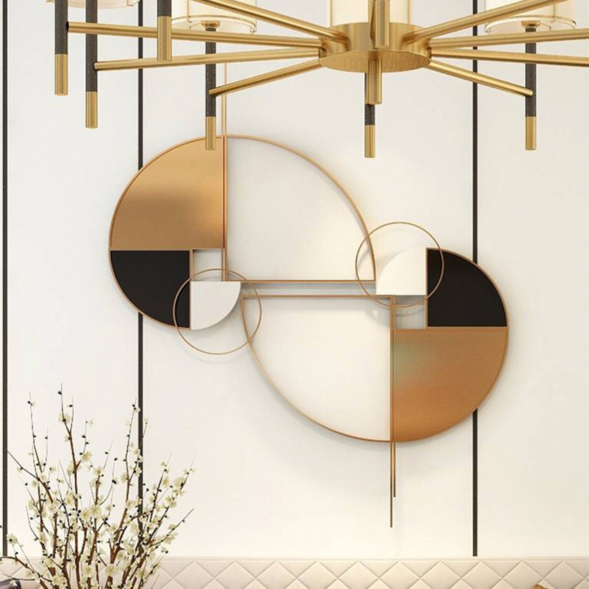 Decoración moderna de la pared hierro único colgante metal | Etsy