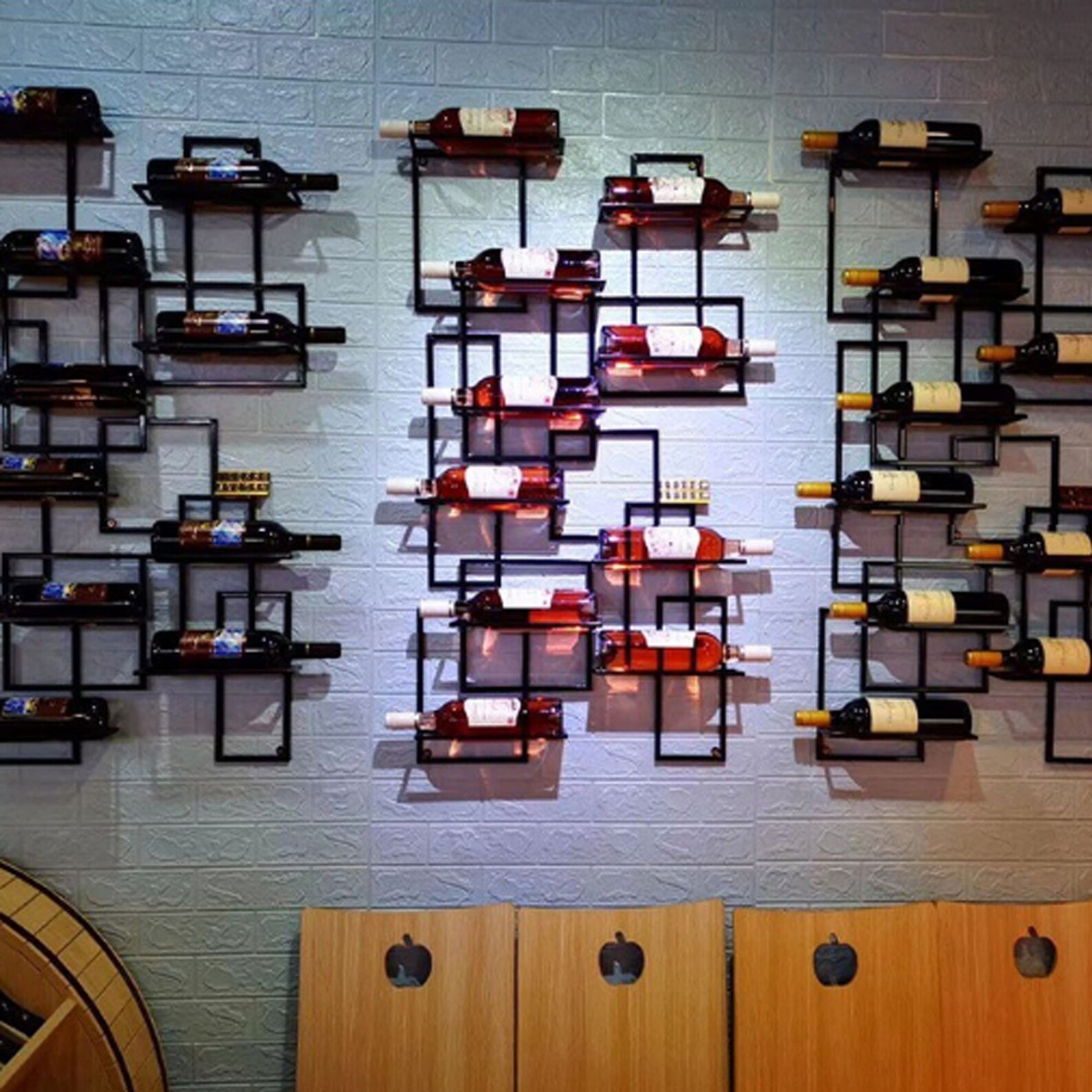 Wine Rack Wall Shelf Upside Down Wine Rack European Style Bar Etsy