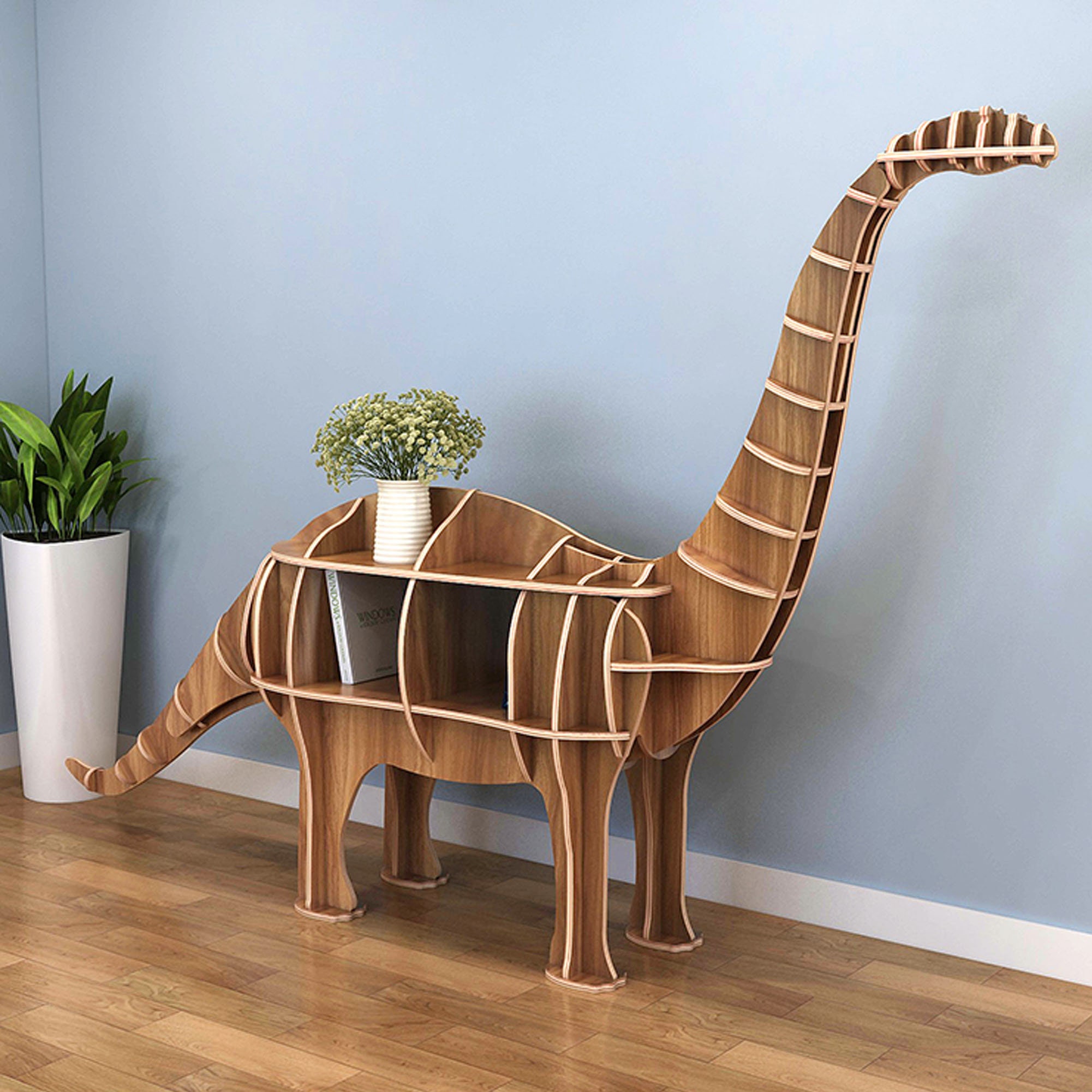 Organizador de estanterías de madera moderna estantería de | Etsy