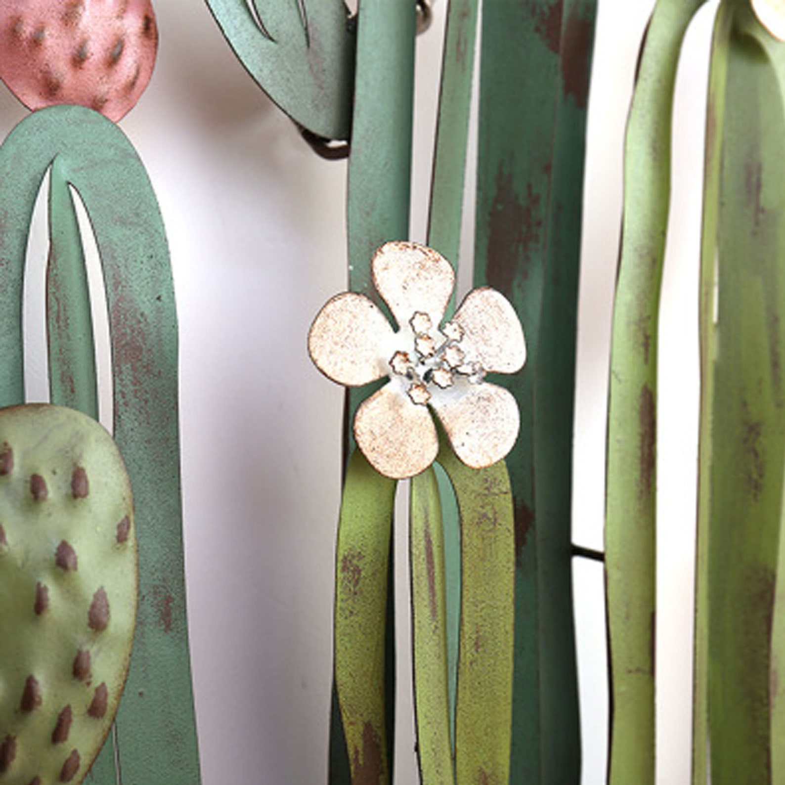 Modern Cactus Plant Wall Decor Unique Iron Hanging Metal Art Etsy