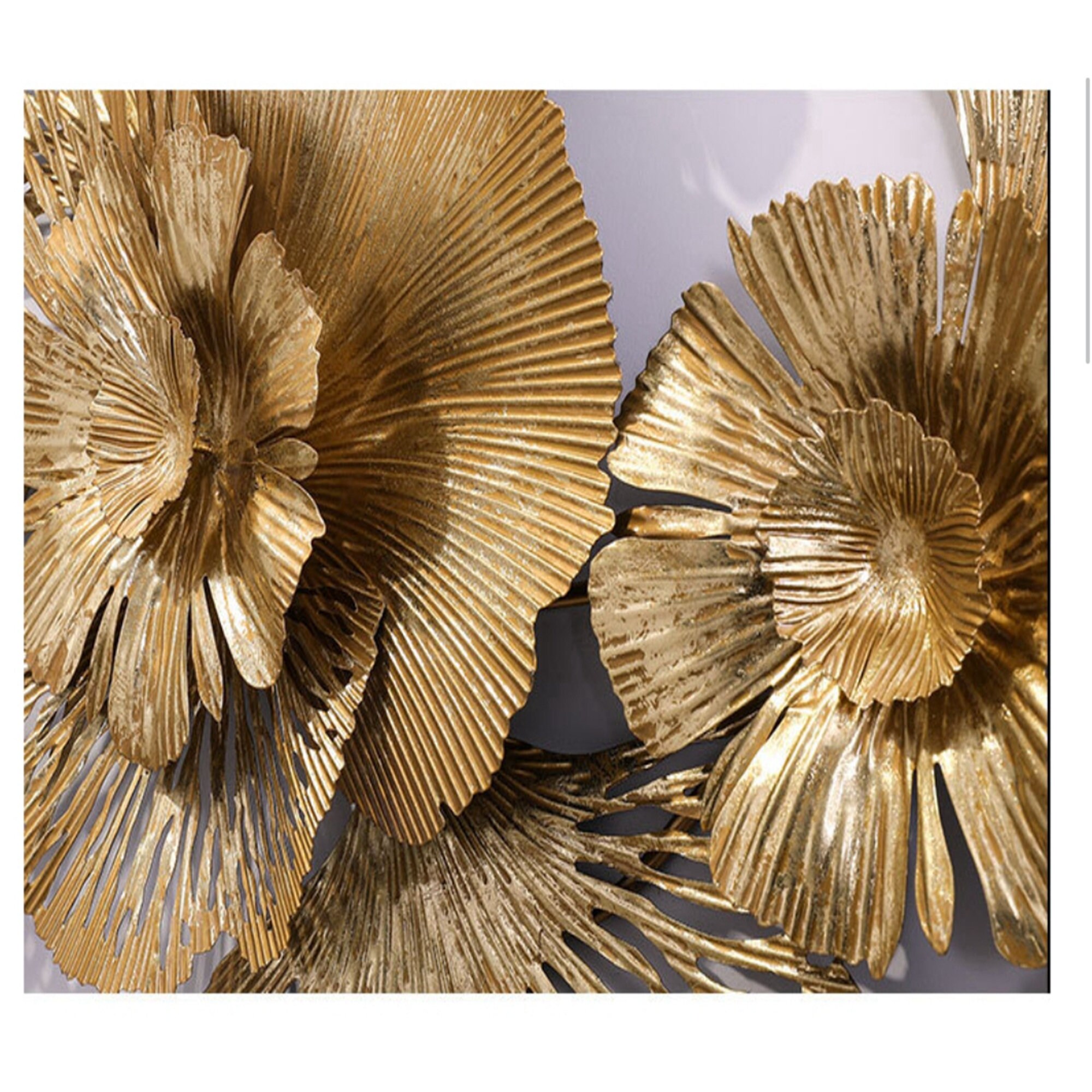 Modern Gold Wall Decor Unique Iron Hanging Metal Art 3D Etsy