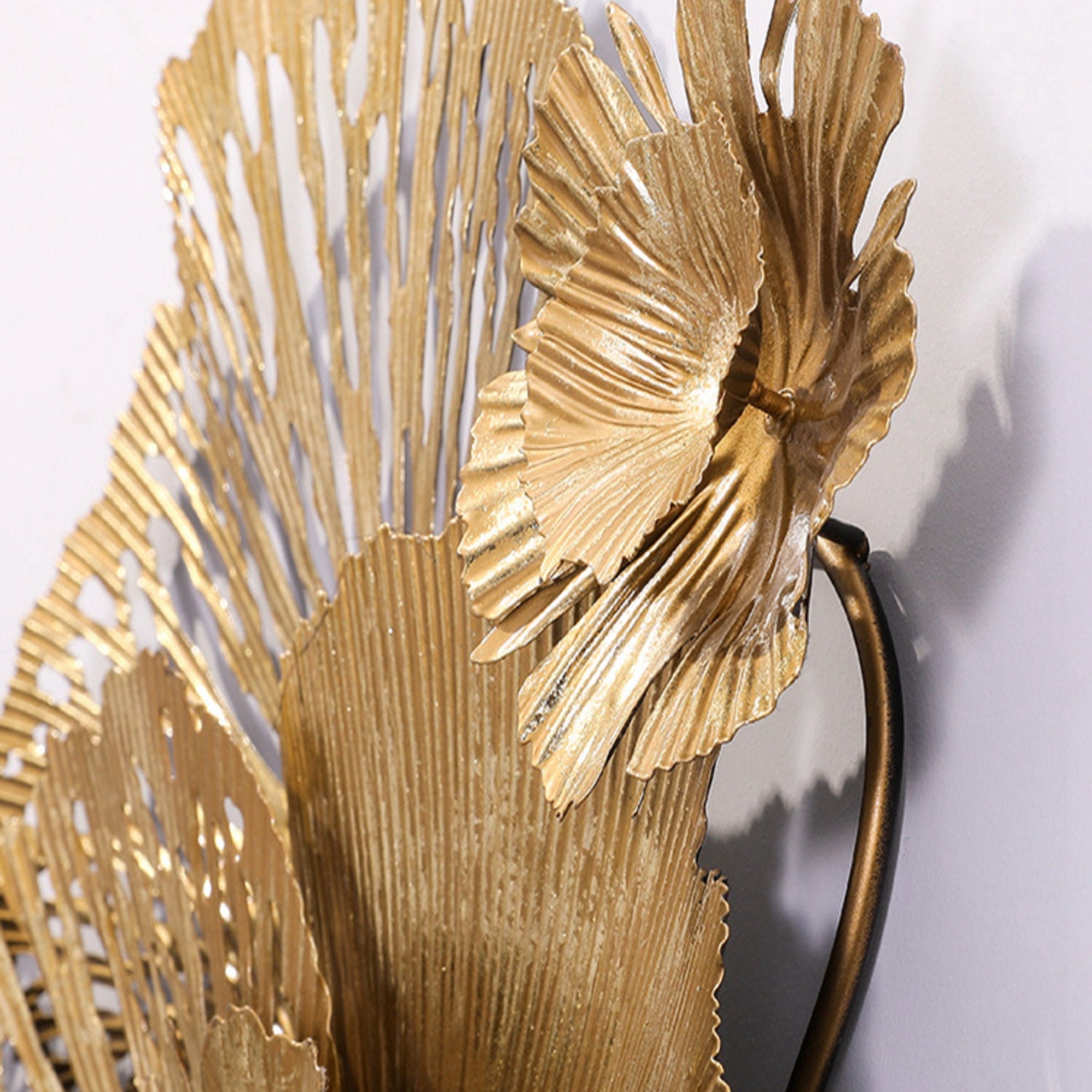 Modern Gold Wall Decor Unique Iron Hanging Metal Art 3D Etsy