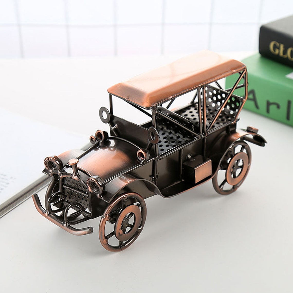 Old Car Model Ornaments Iron European Retro Tabletop | Etsy