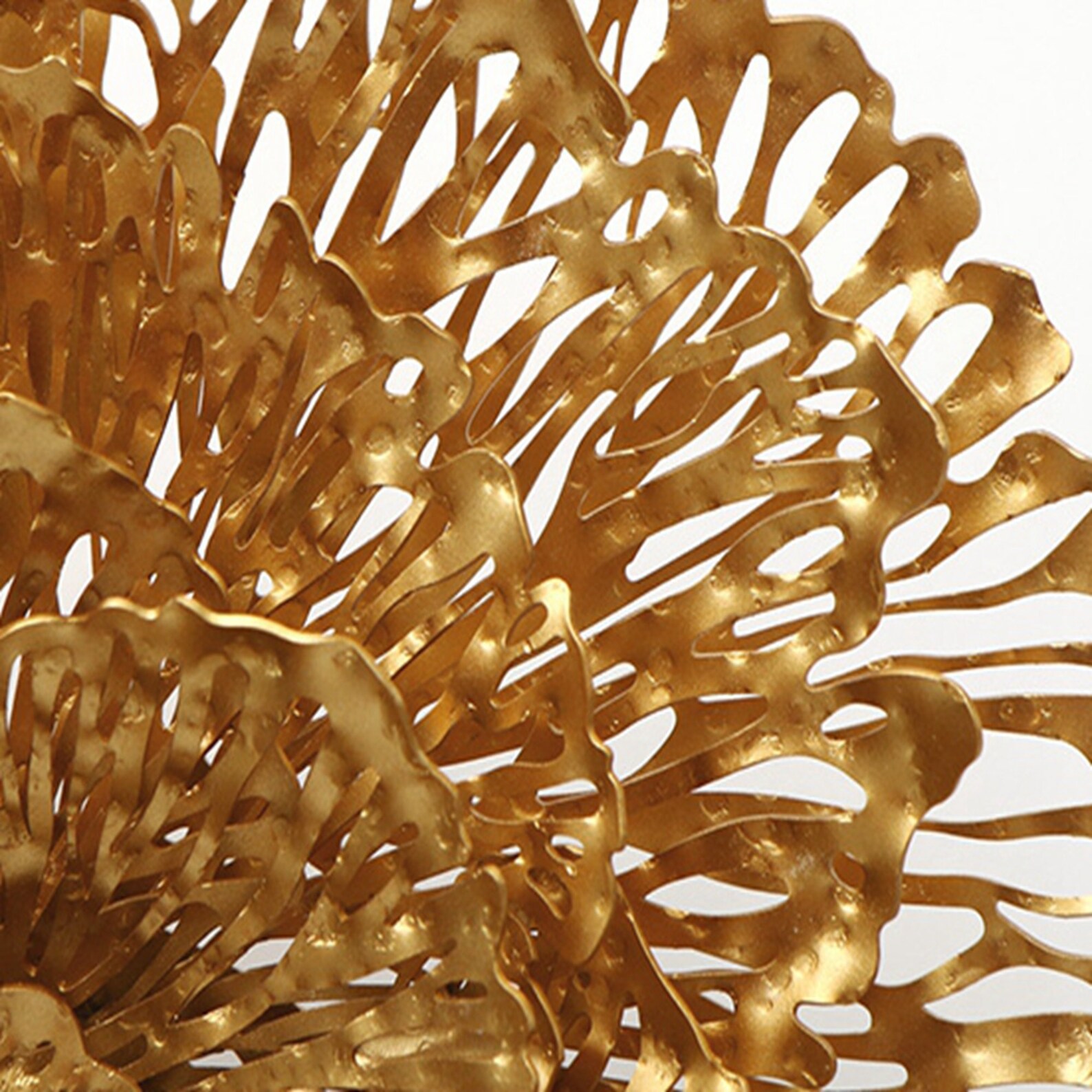 Modern Gold Rose Wall Decor Unique Iron Hanging Metal Art Etsy