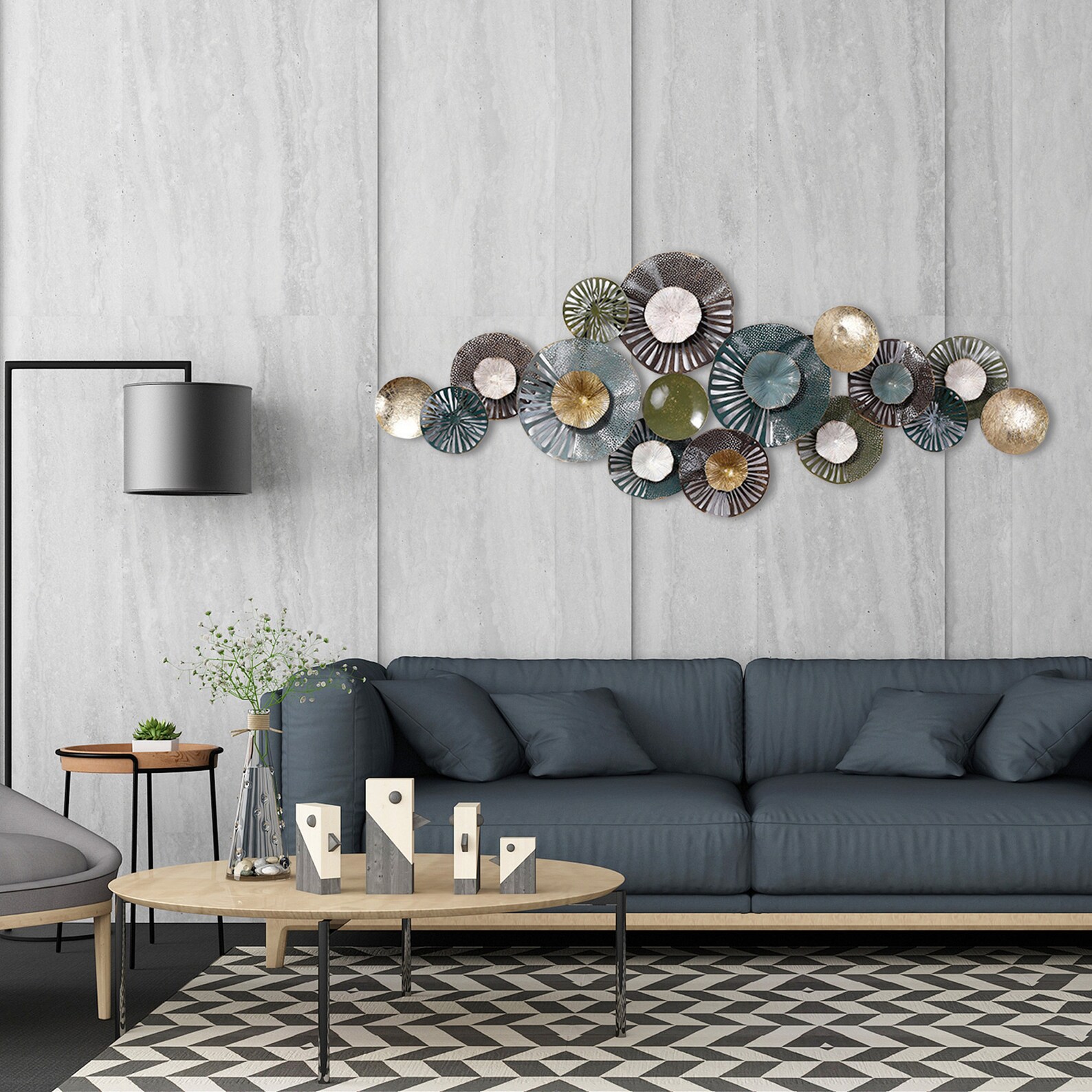 Decoración moderna de la pared arte de metal colgante de Etsy España