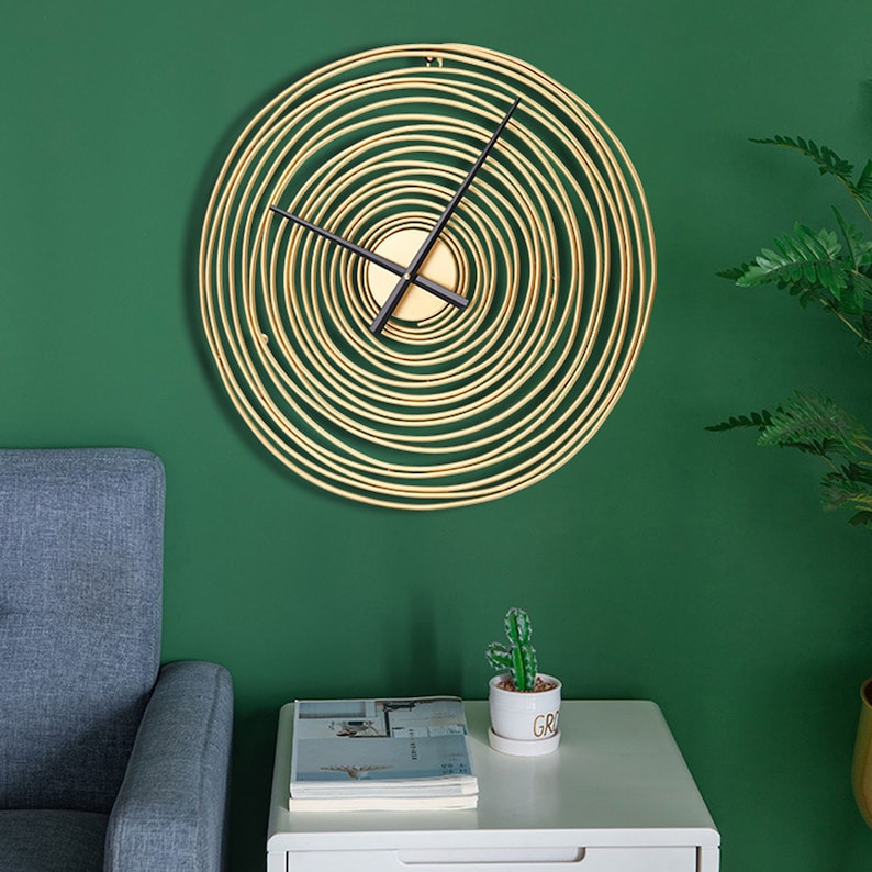 Ring Circle Wall Clock Minimalist Wall Mounted Silent Non Ticking Modern Creative Wall\u00a0Clock without number