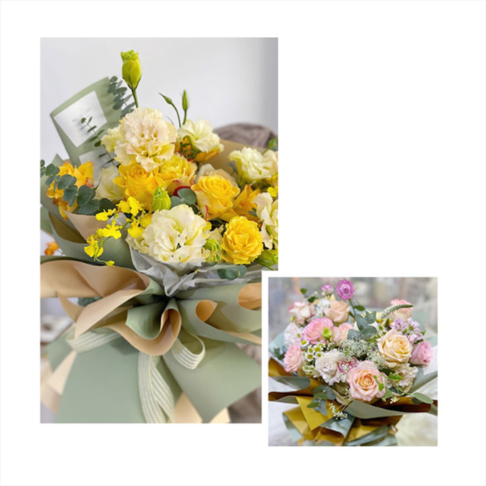 Flower Wrapping Paper Double Sided Gifts Packing Korean Etsy