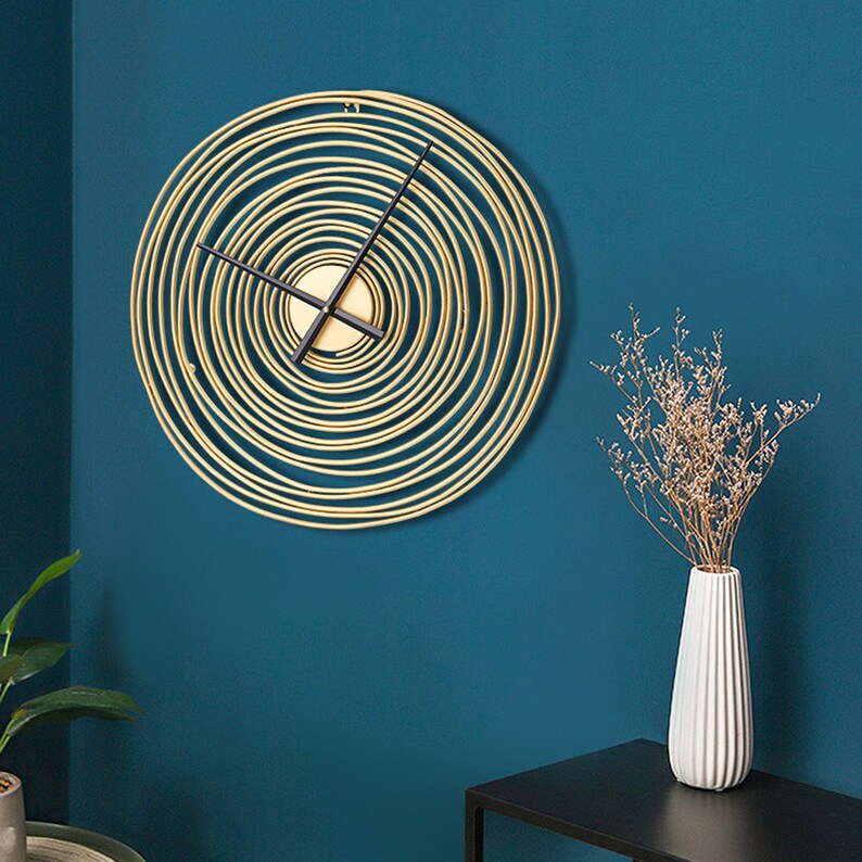 Ring Circle Wall Clock Minimalist Wall Mounted Silent Non Ticking Modern Creative Wall\u00a0Clock without number