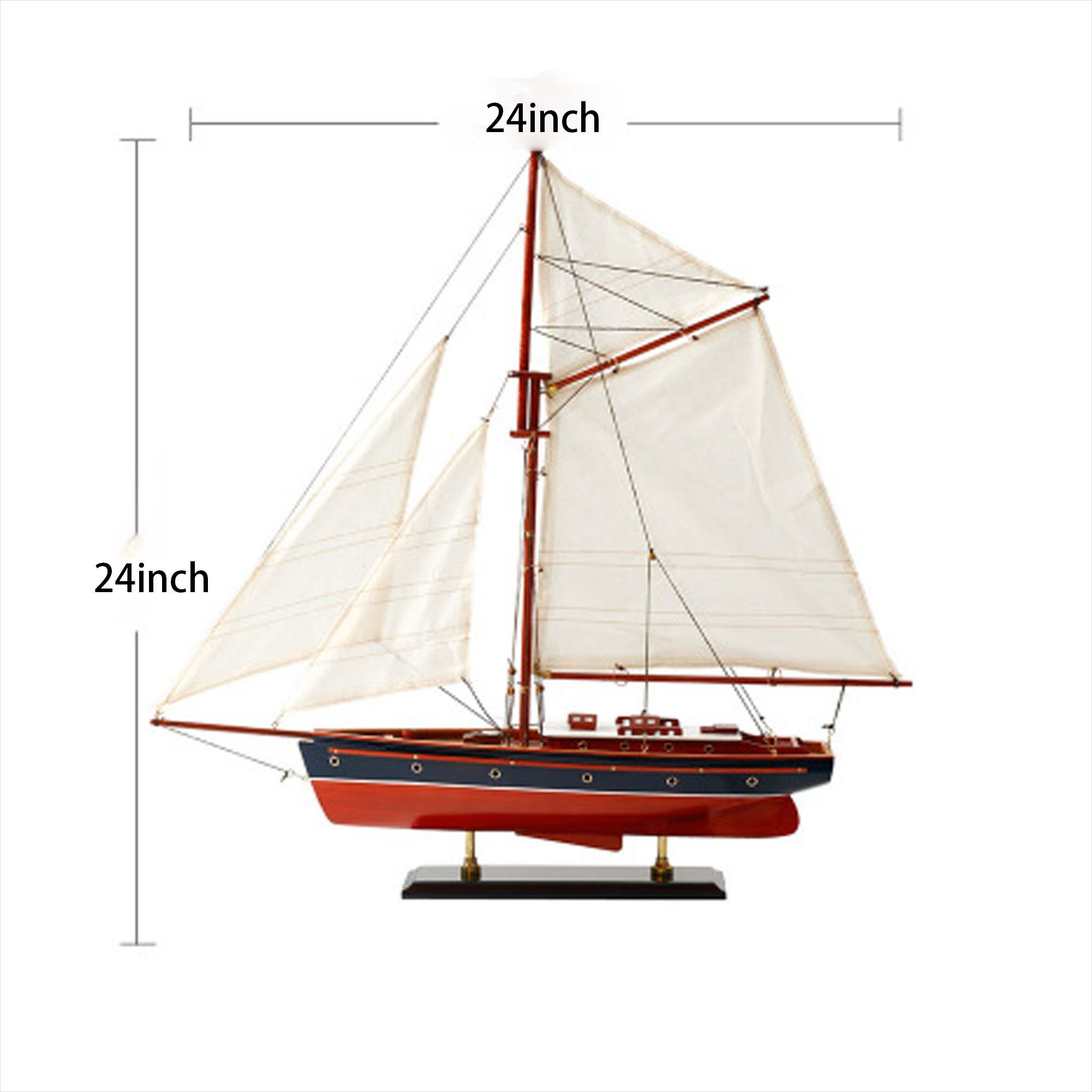 Sailing Smoothly Wooden Sailboat Model Ornament Spanish Sloop Etsy