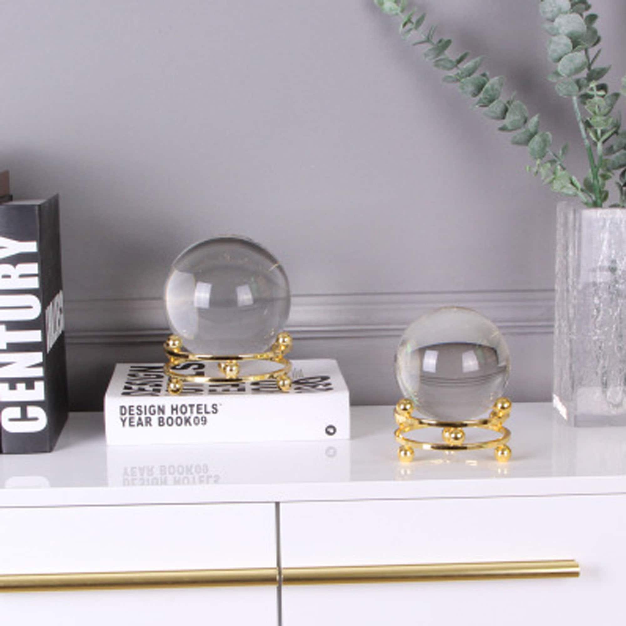 Crystal ball Ornaments Glass Modern Tabletop Centerpieces & Etsy