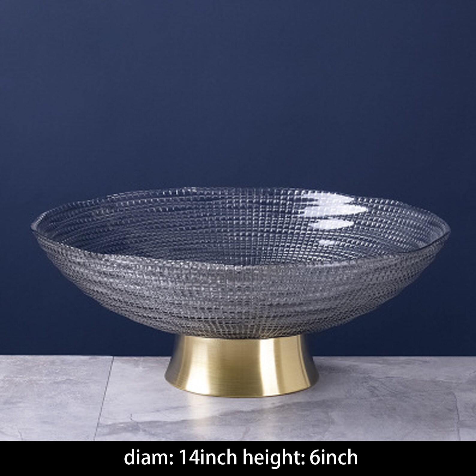 Hand Blown Glass Fruit Tray With Copper Bottom Modern Light Etsy