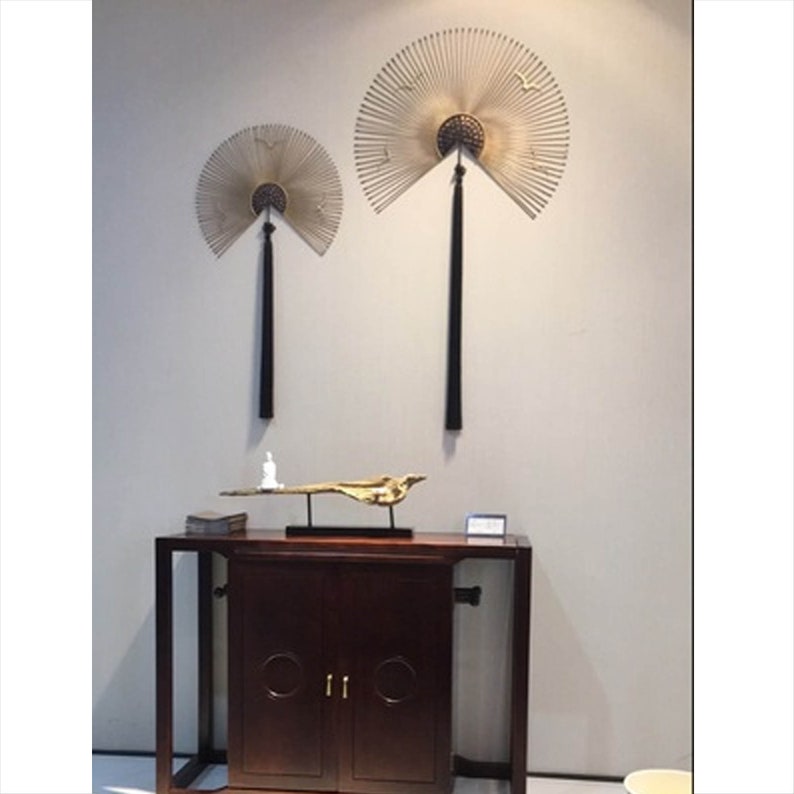 Modern Metal Fan Wall Art Decor Etsy