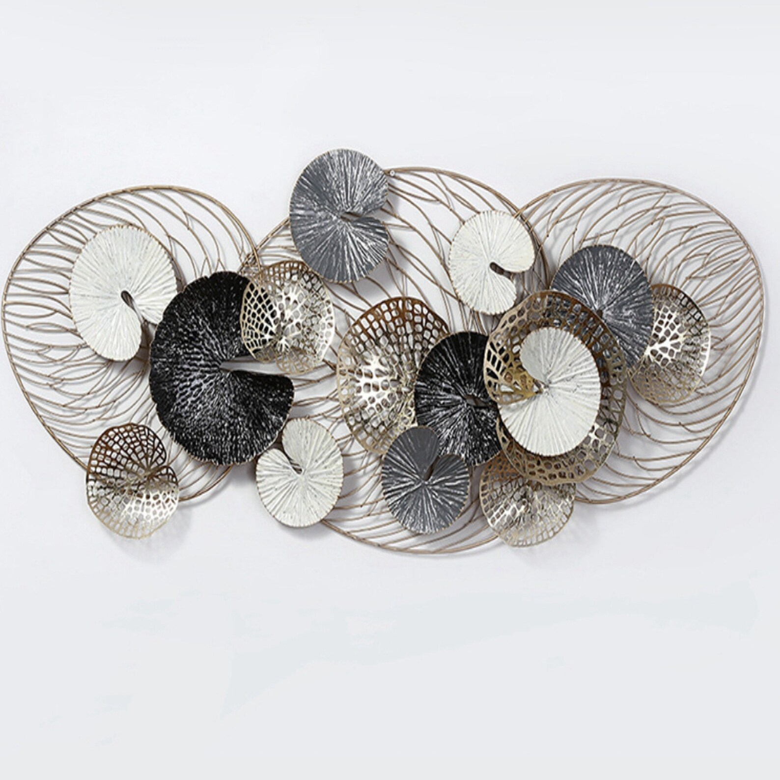 Modern Lotus Leaf Wall Decor Unique Iron Hanging Metal Art Etsy