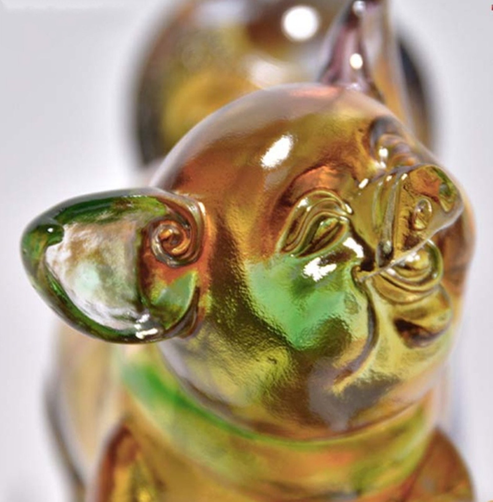 Glass pig creative furnishing home living room decoration Etsy